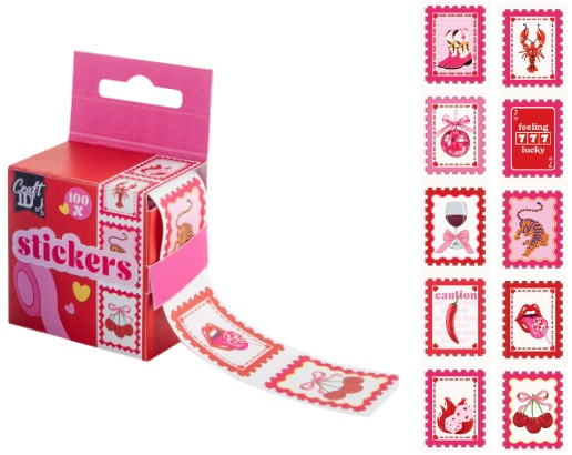 Stikeri na rolni 100kom 