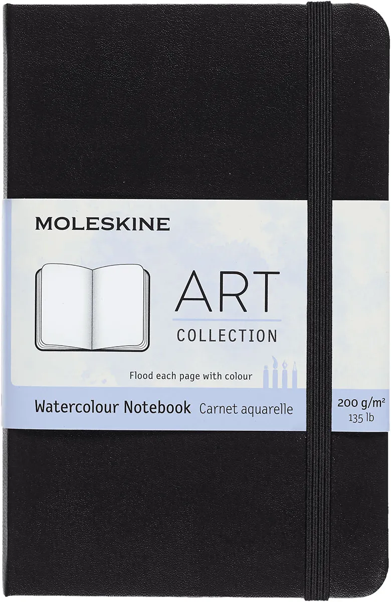 Notes 9x14cm MOLESKINE ART Watercolour, tvrd povez, prazni listovi 