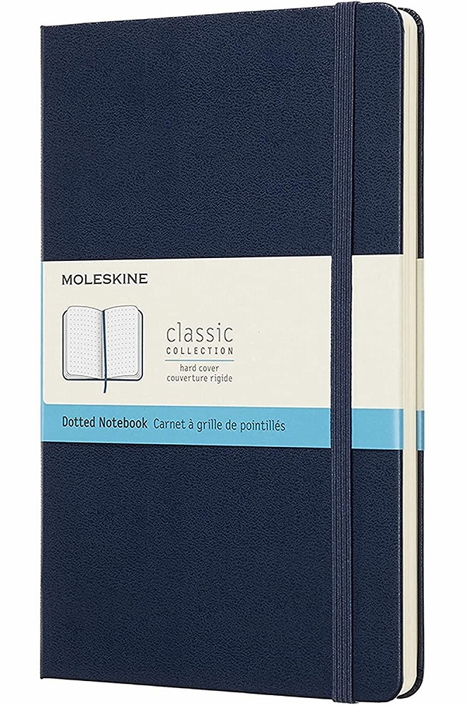 Notes 13x21cm XL MOLESKINE Sapphire blue - hard (tačkice) 