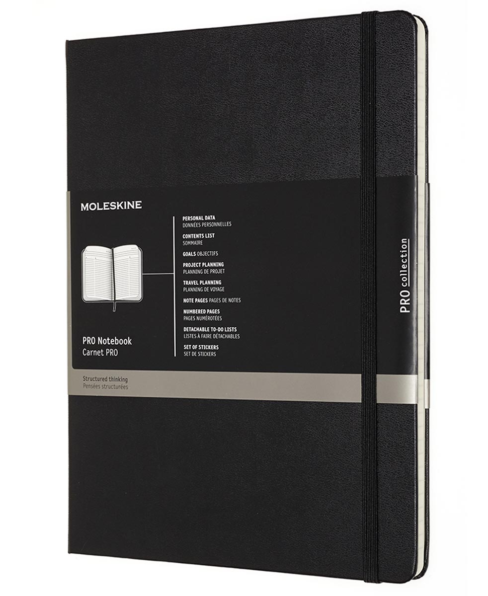 Notes 19x26cm XL MOLESKINE Black - hard 