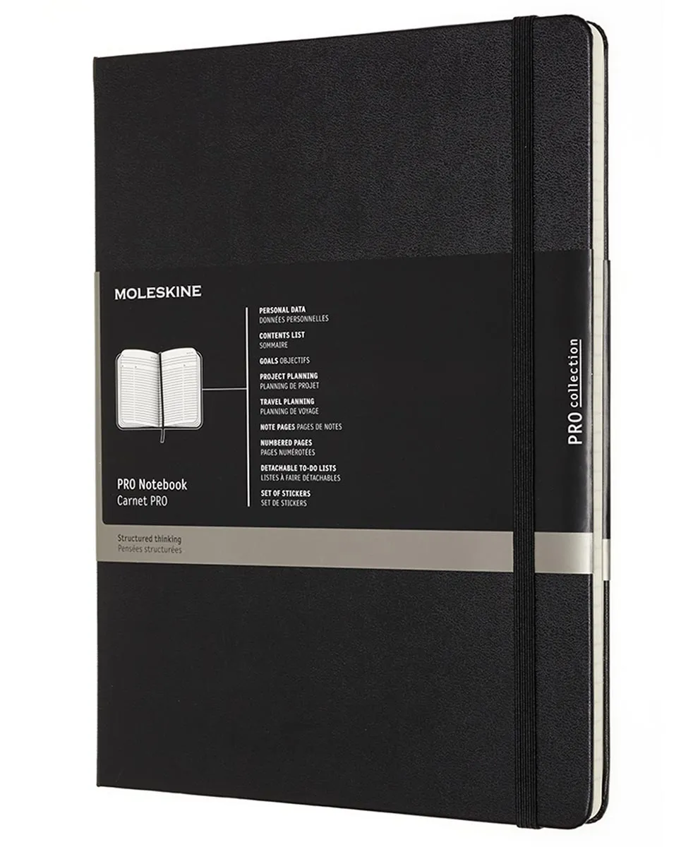 Notes 19x26cm XL MOLESKINE Black - hard 