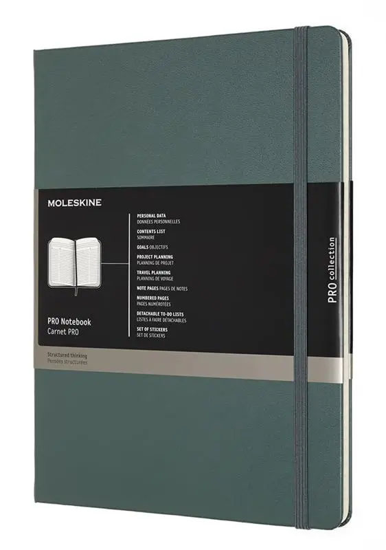 Notes 19x26cm XL MOLESKINE Forest green - hard 