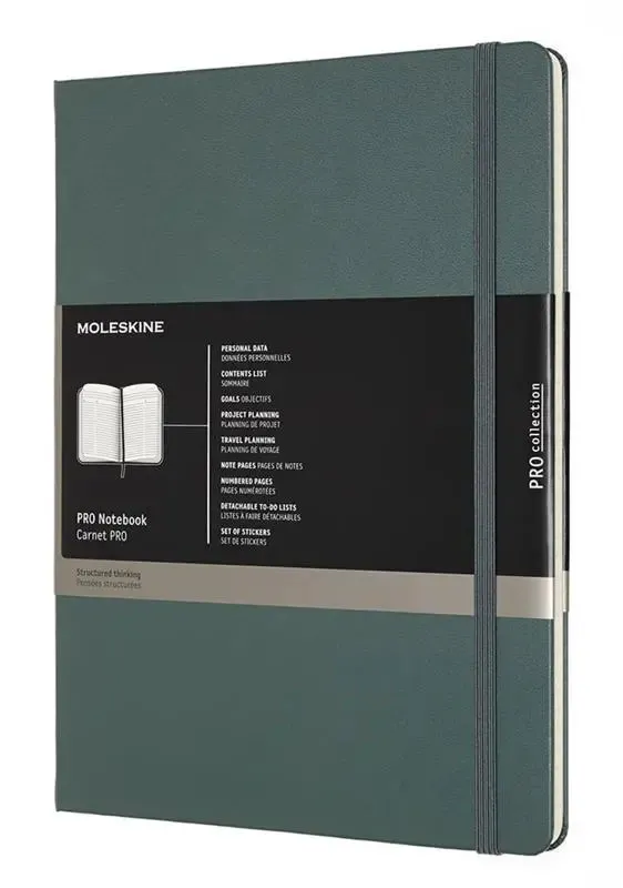 Notes 19x26cm XL MOLESKINE Forest green - hard 