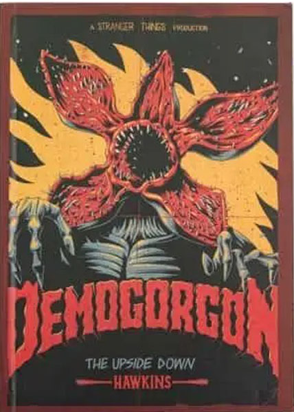 STRANGER THINGS notes A5 na linije DEMOGORGON 