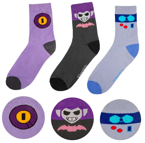 Set tri para čarapa 8-BIT, RICO & MORTIS 