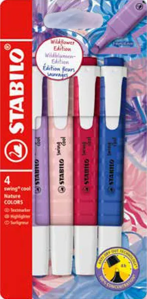STABILO BOSS set četiri signira  WILD FLOWER 