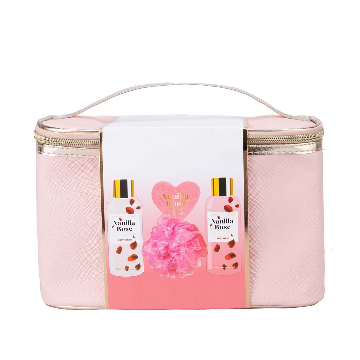 Beauty set SWEET MOMENTS (Mleko za telo, kupka, kuglice i sunđer za kupanje) 