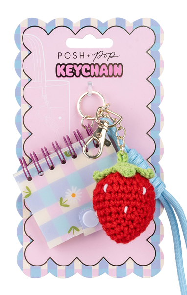 Privezak za ključeve i notes JAGODA 