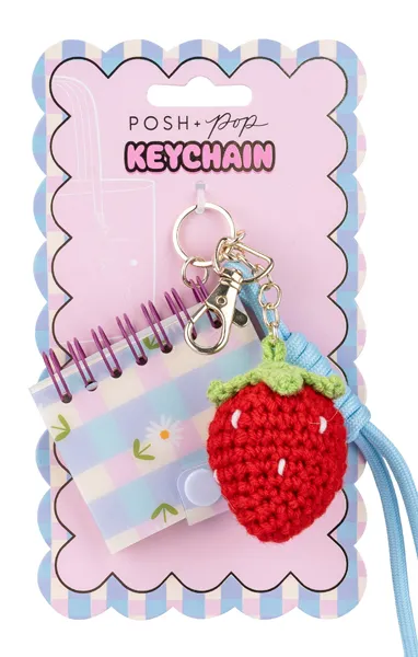 Privezak za ključeve i notes JAGODA 