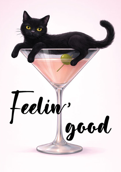 ČESTITKA BLACK CAT MARTINI 