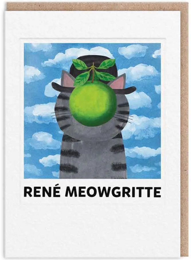 Čestitka Rene Meowgritte 