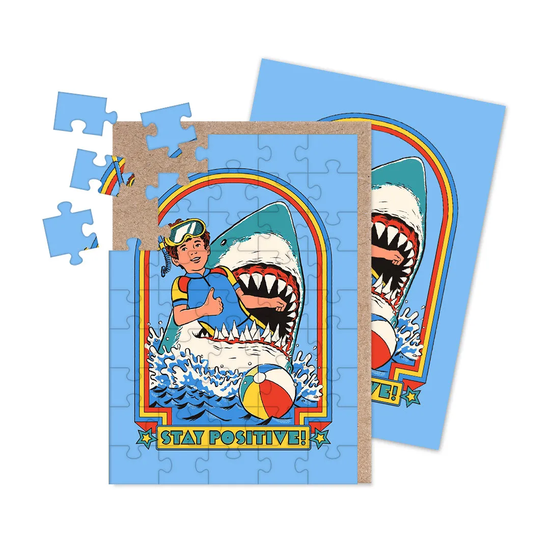 Čestitka A6 - Stay Positive Jigsaw 