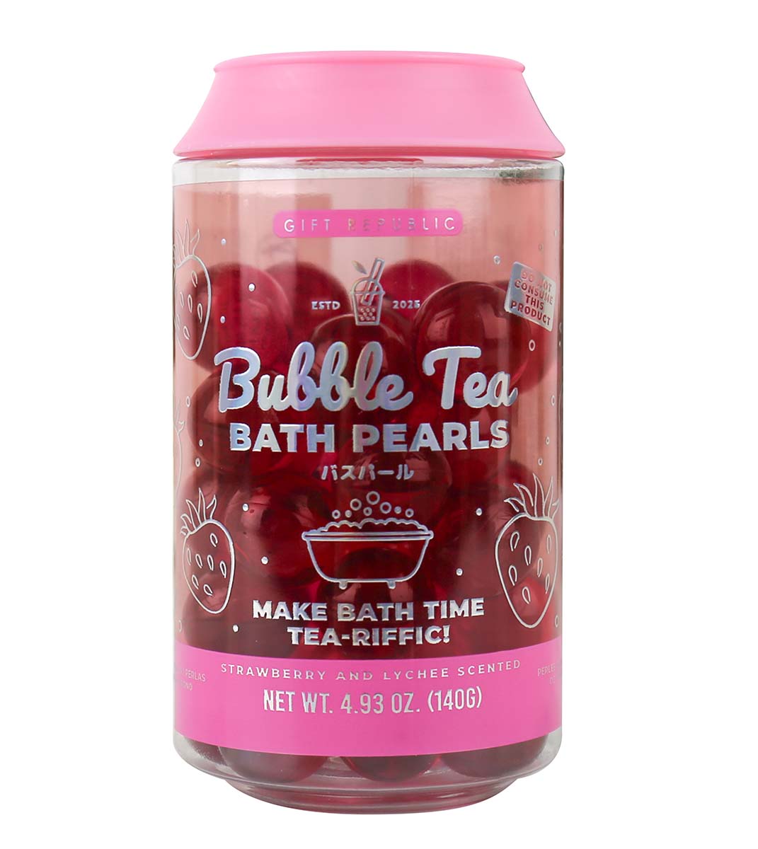 Set od 35 perli za kupanje GIFT REPUBLIC Jagoda/Liči 