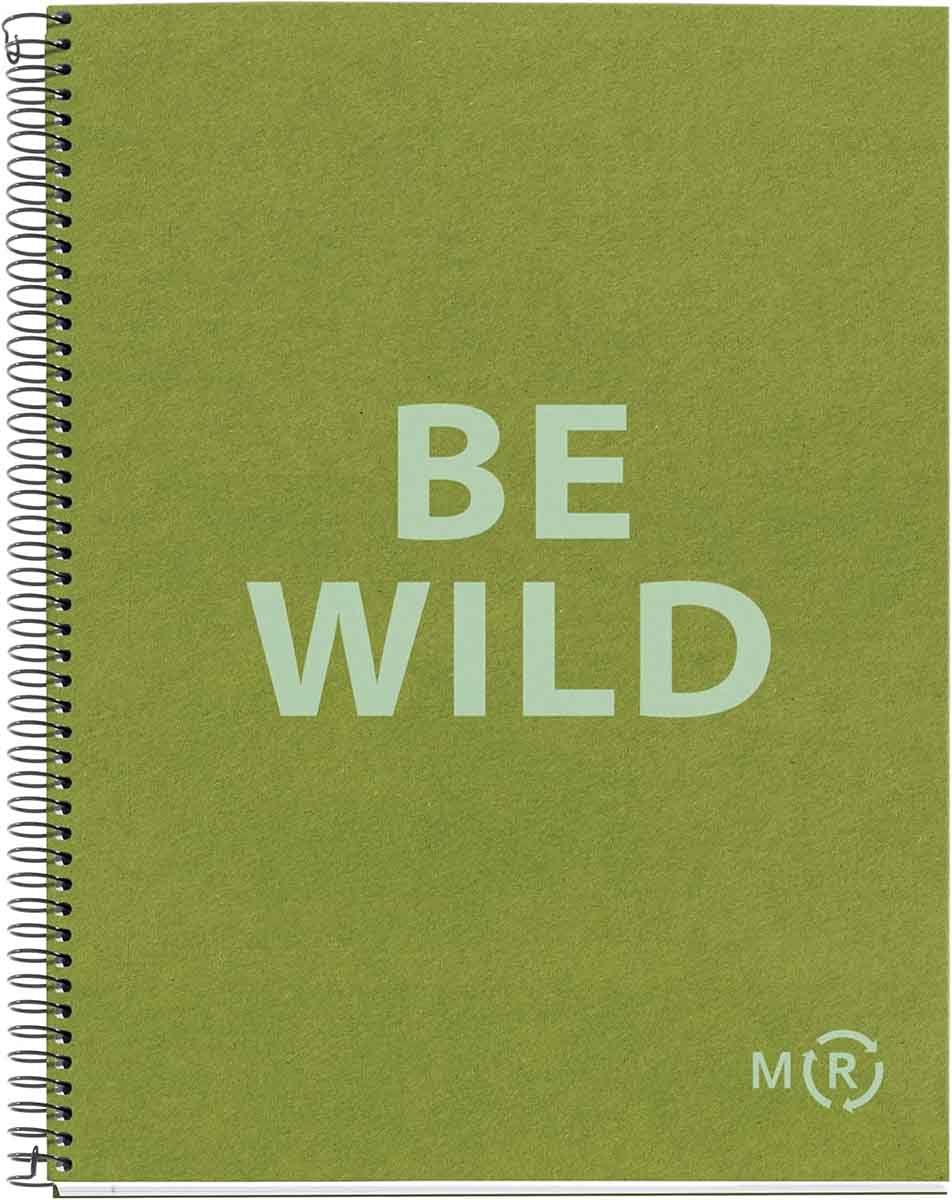 Notes BE WILD ECO OLIVE A4 kvadratići 