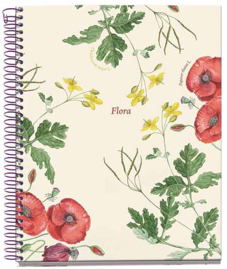 MIQUELRIUS notes A5 AMAPOLA BOTANICAL FLORA kvadratići 