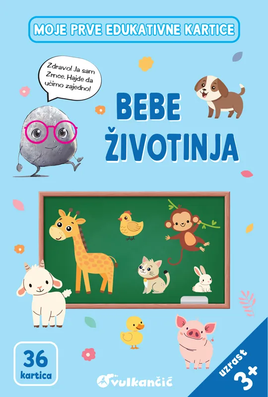 ZRNCE KARTICE – BEBE ŽIVOTINJA – LATINICA 