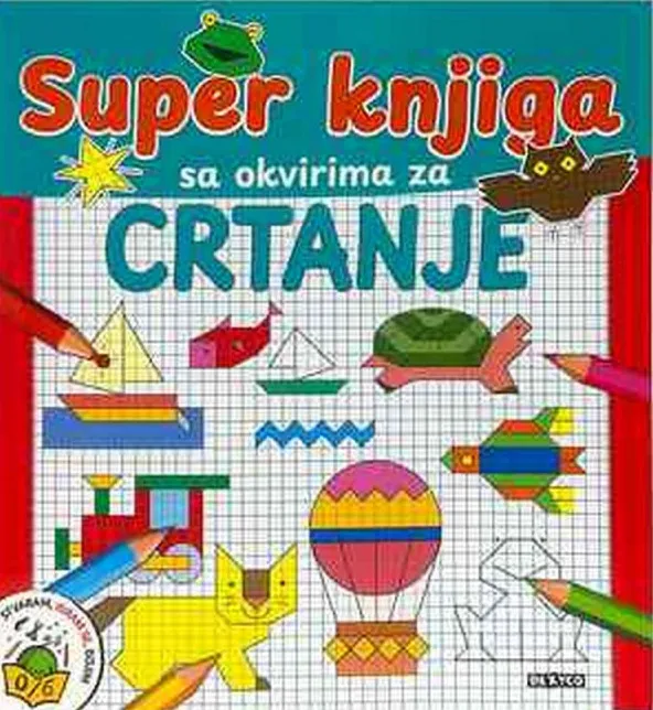 SUPER KNJIGA SA OKVIRIMA ZA CRTANJE 
