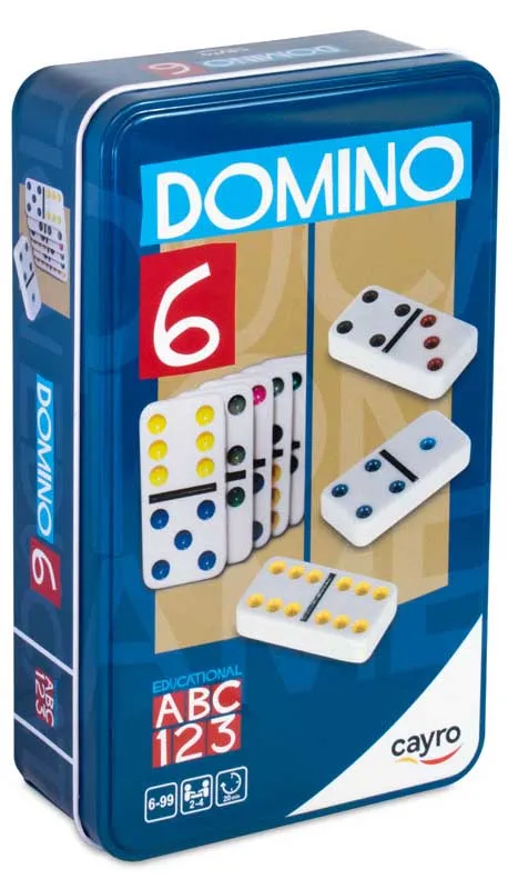 CAYRO igra DOMINO DOUBLE 6 COLORS u metalnoj kutiji 