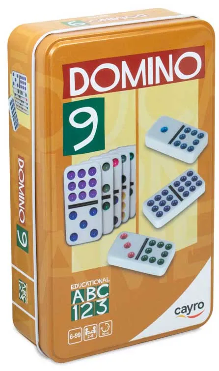 CAYRO igra DOMINO DOUBLE 9 COLORS u metalnoj kutiji 