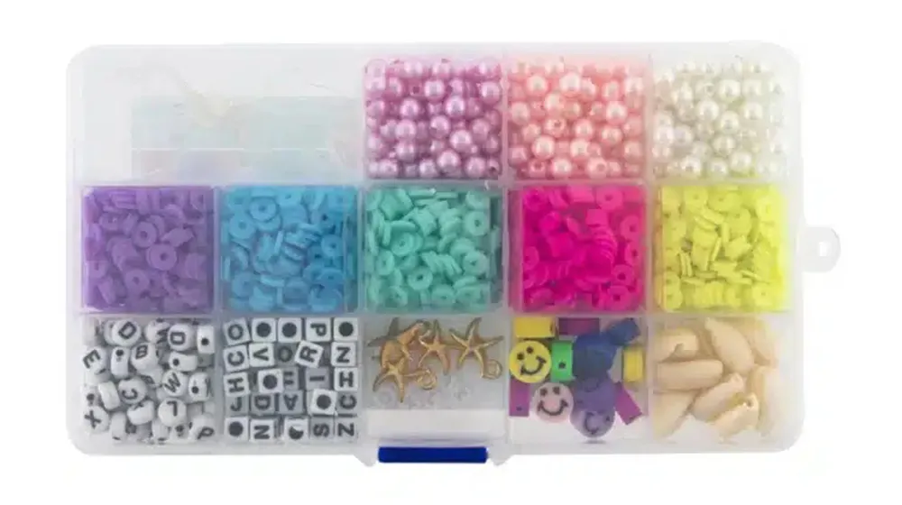 Kreativni set perli za izradu nakita u kutiji 10x17cm