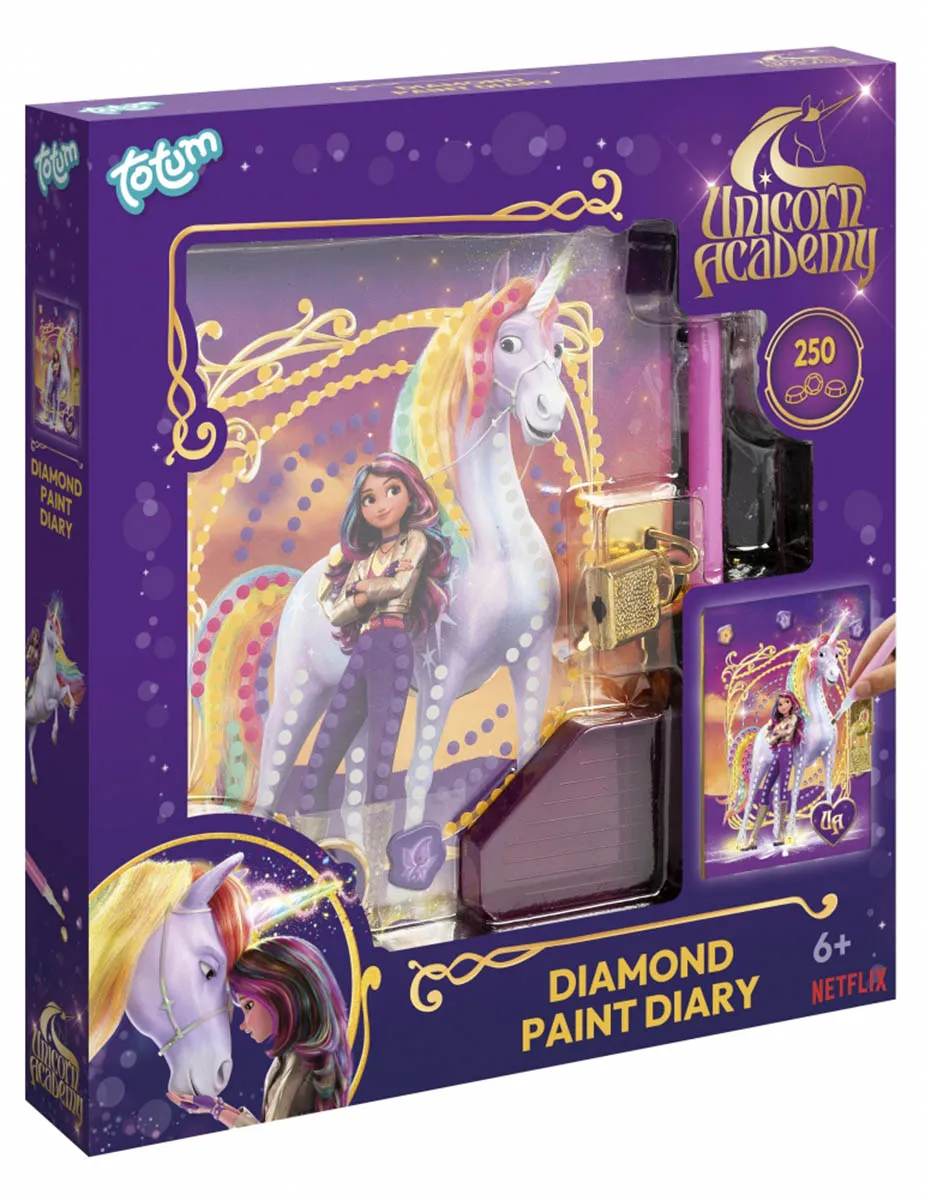 Kreativni set diamond painting dnevnik UNICORN ACADEMY