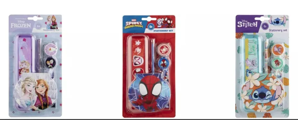 Školski set SPIDEY/STITCH/FROZEN 6psc više vrsta