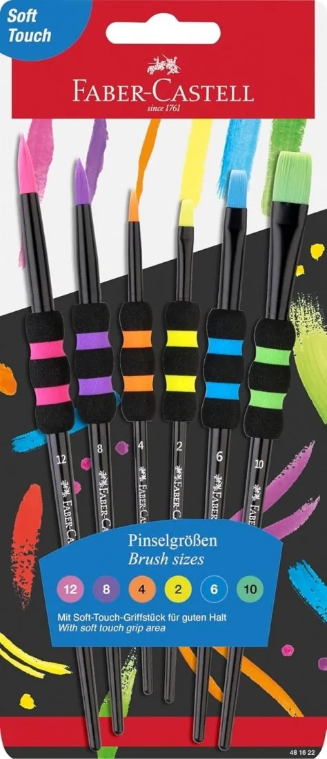 FABER CASTELL set četkica SOFT GRIP 1/6
