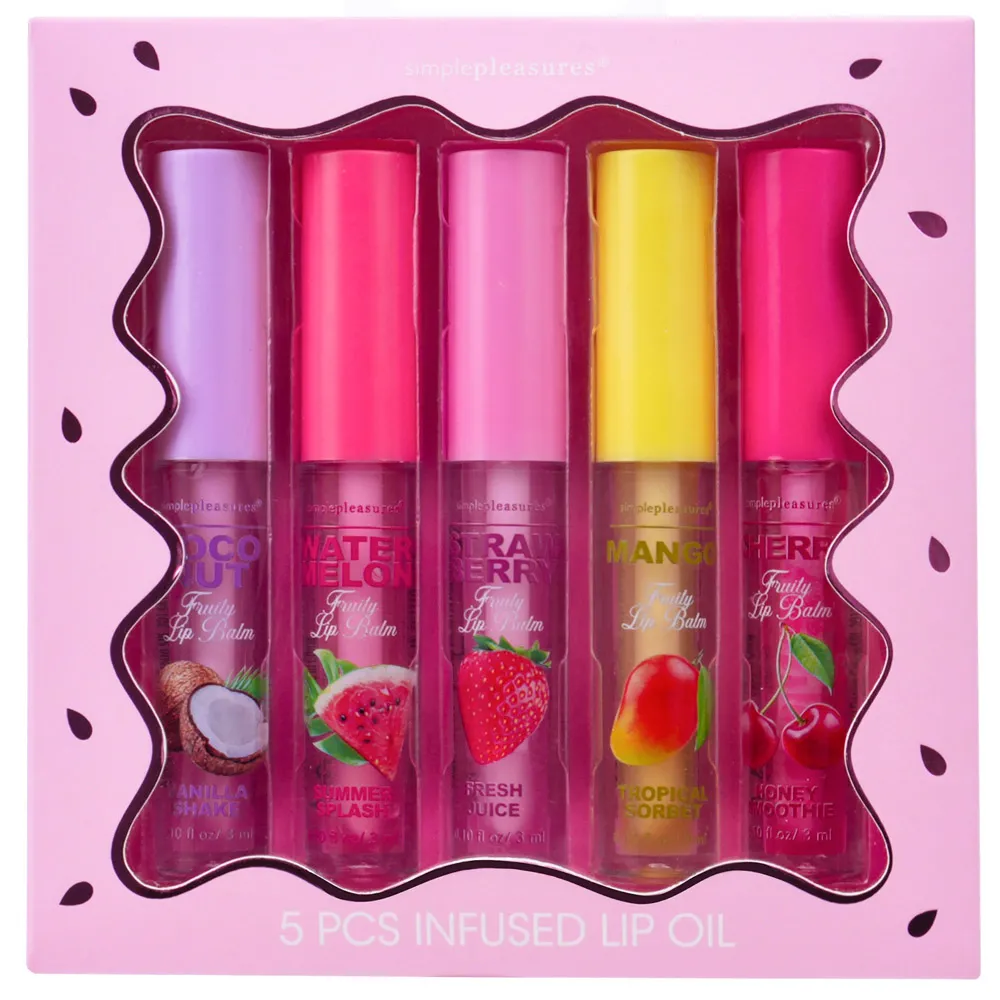 Set pet ulja za usne FRUITY 