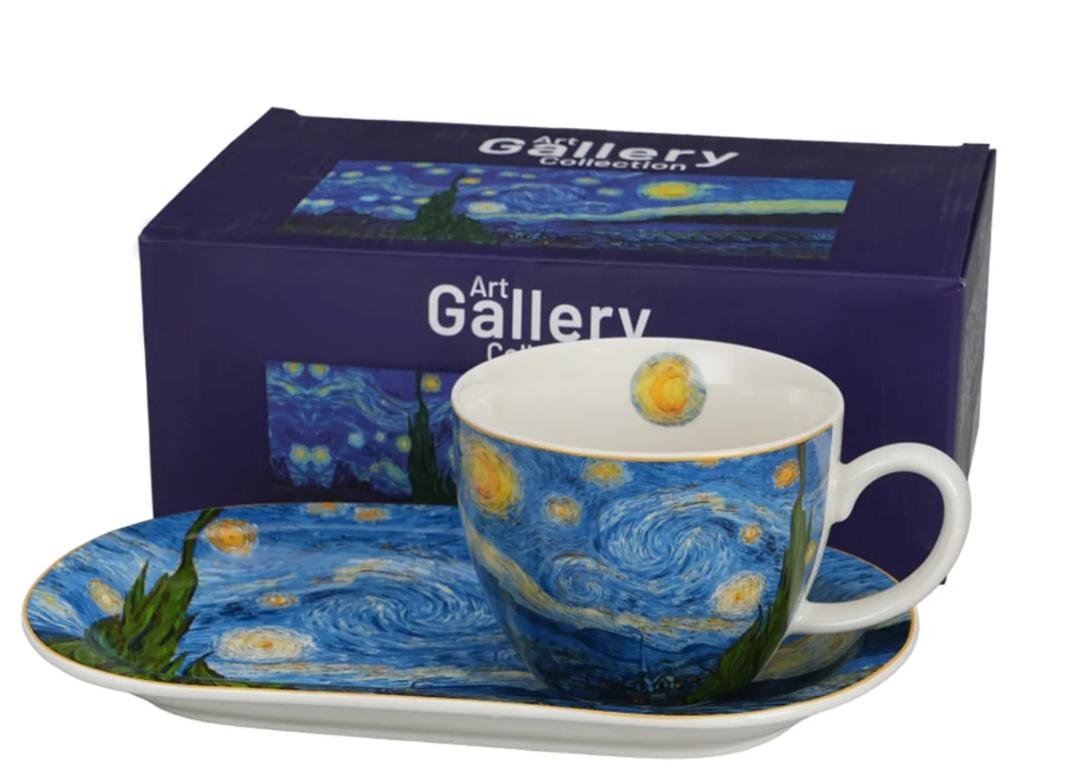 Šolja sa tanjirićem STARRY NIGHT 450ml 