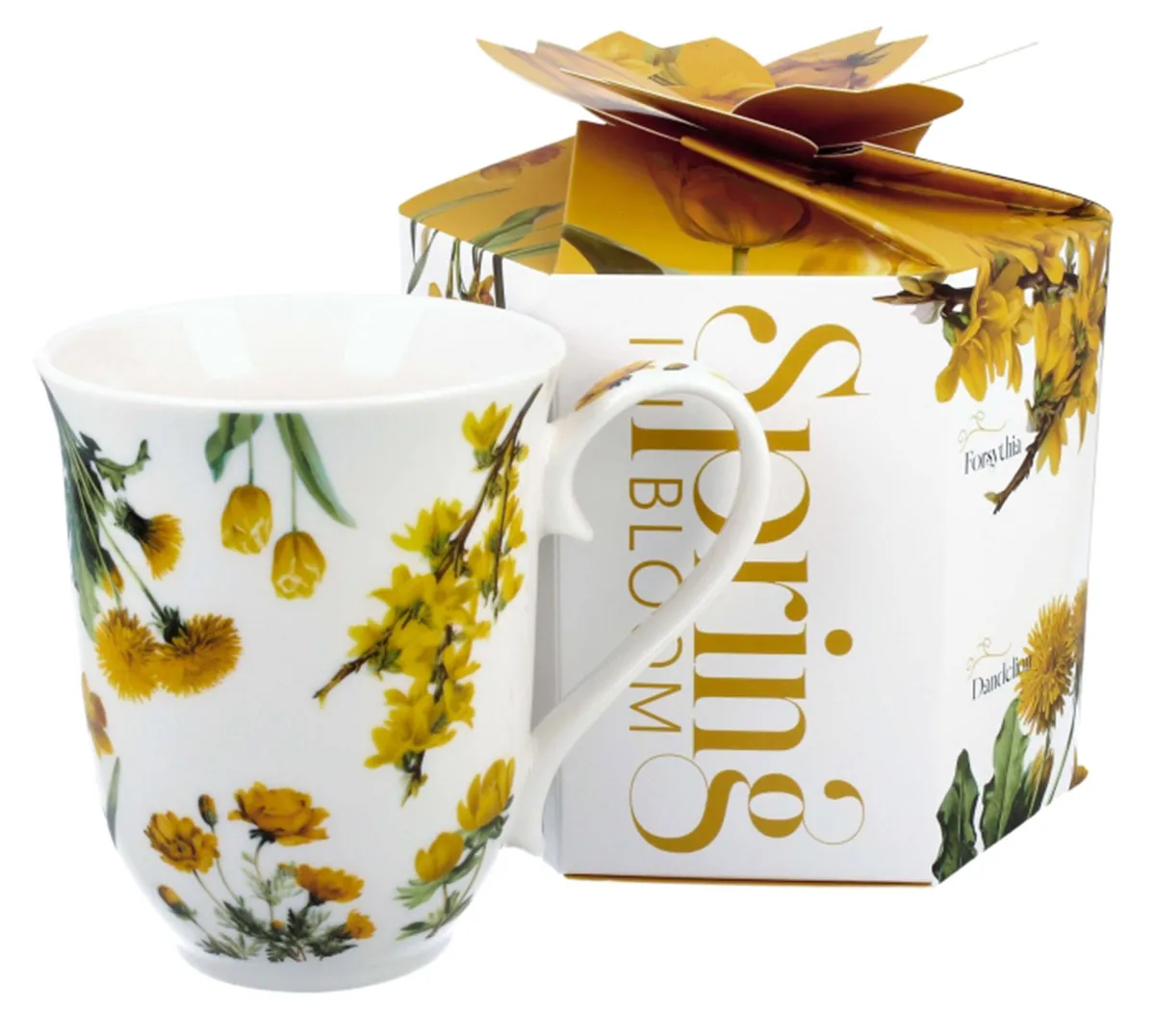 Šolja u poklon kutiji YELLOW FLOWERS 460ml 