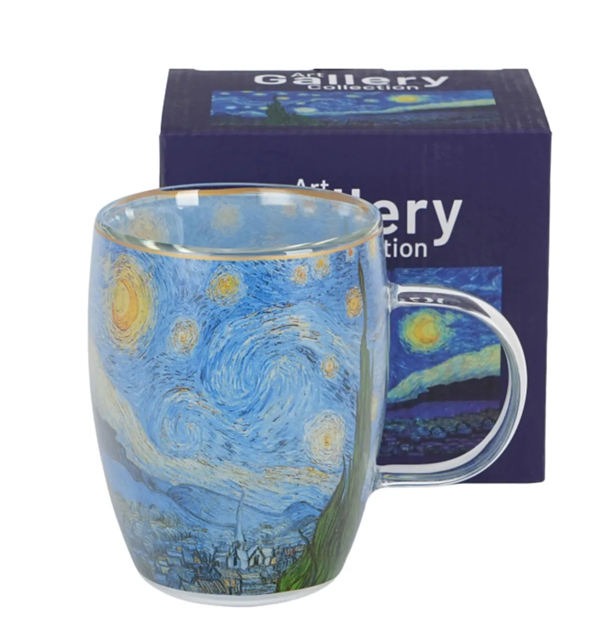 Staklena šolja sa duplim zidom STARRY NIGHT 350ml 