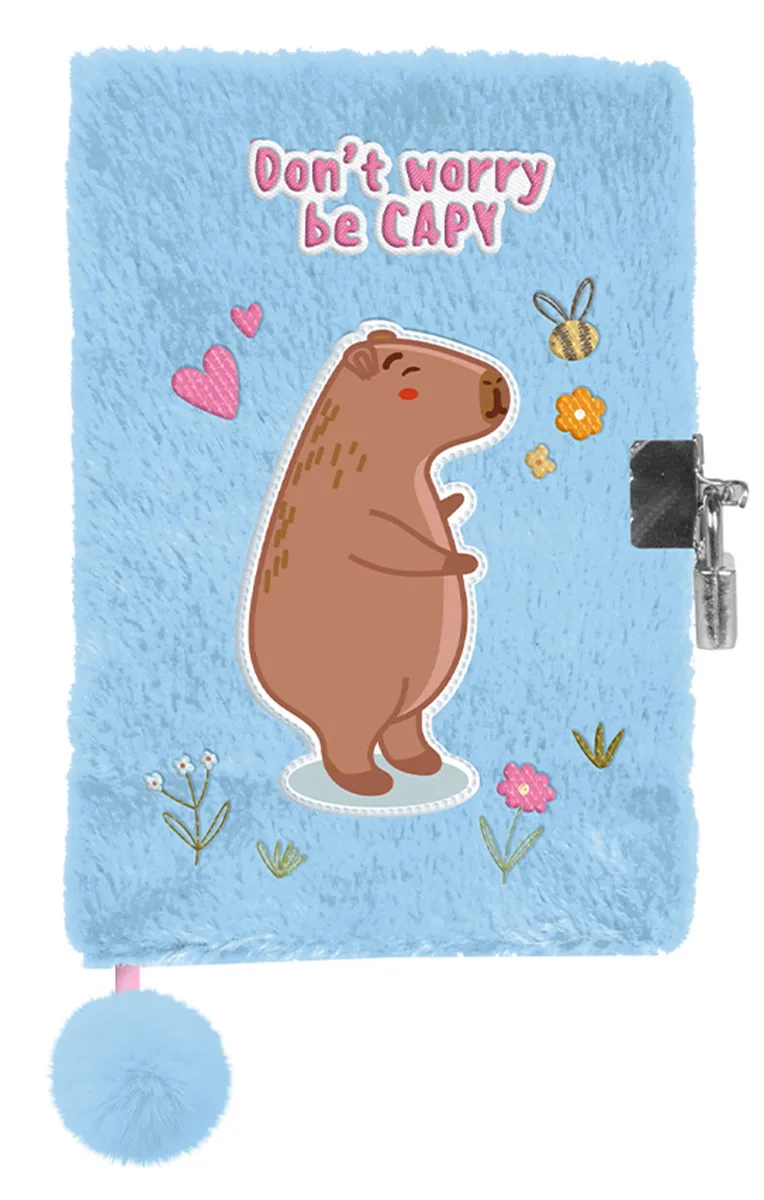 Notes na linije A5 sa ključem plišani CAPYBARA
