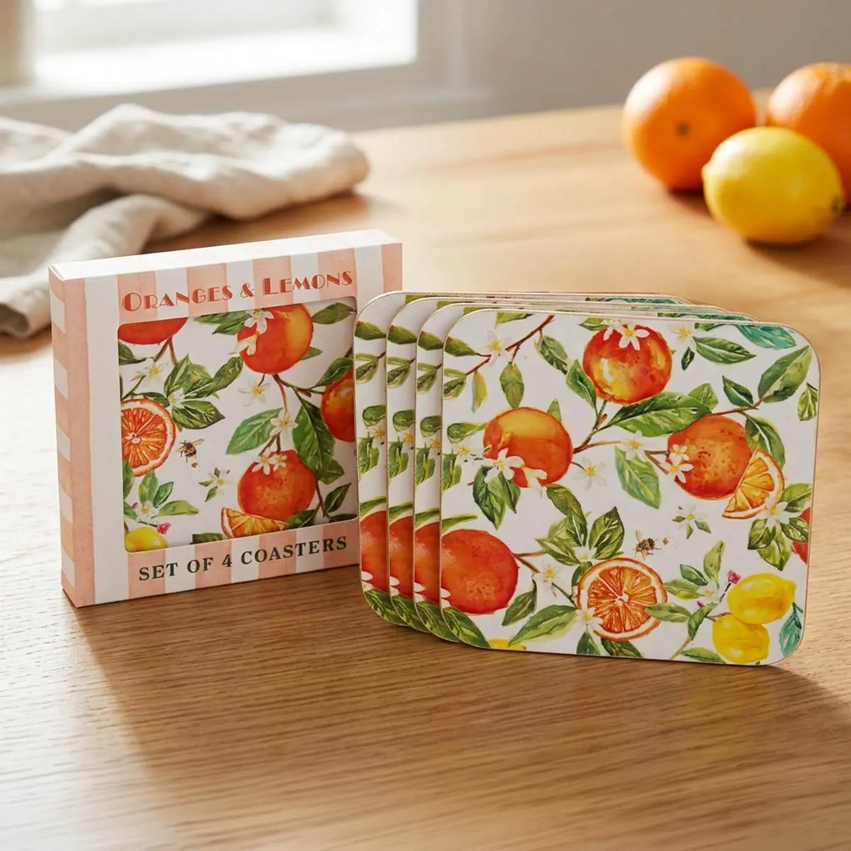 Podmetači za čaše ORANGES&LEMONS 4pcs 