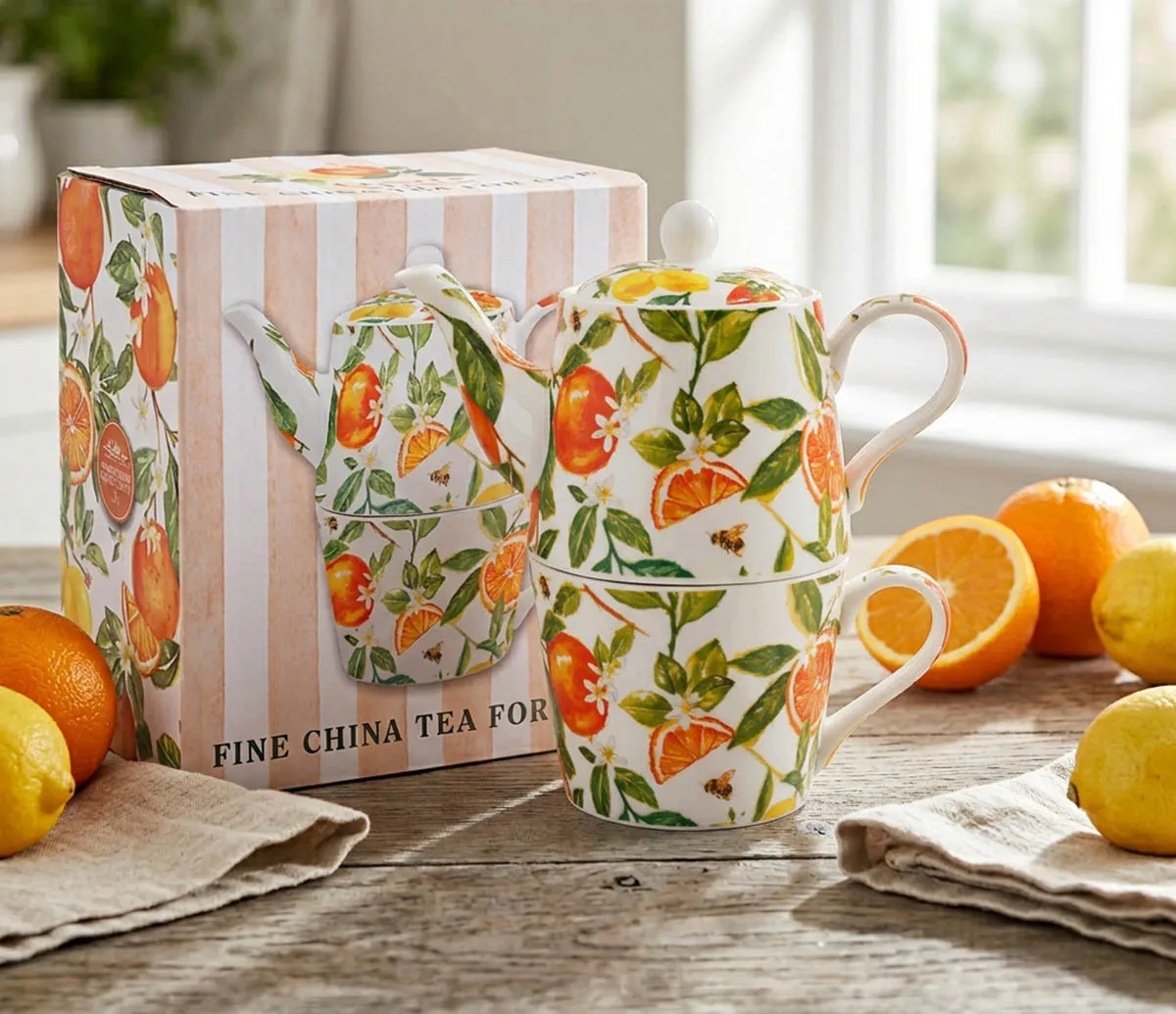 Šolja i čajnik za jednu osobu ORANGES&LEMONS