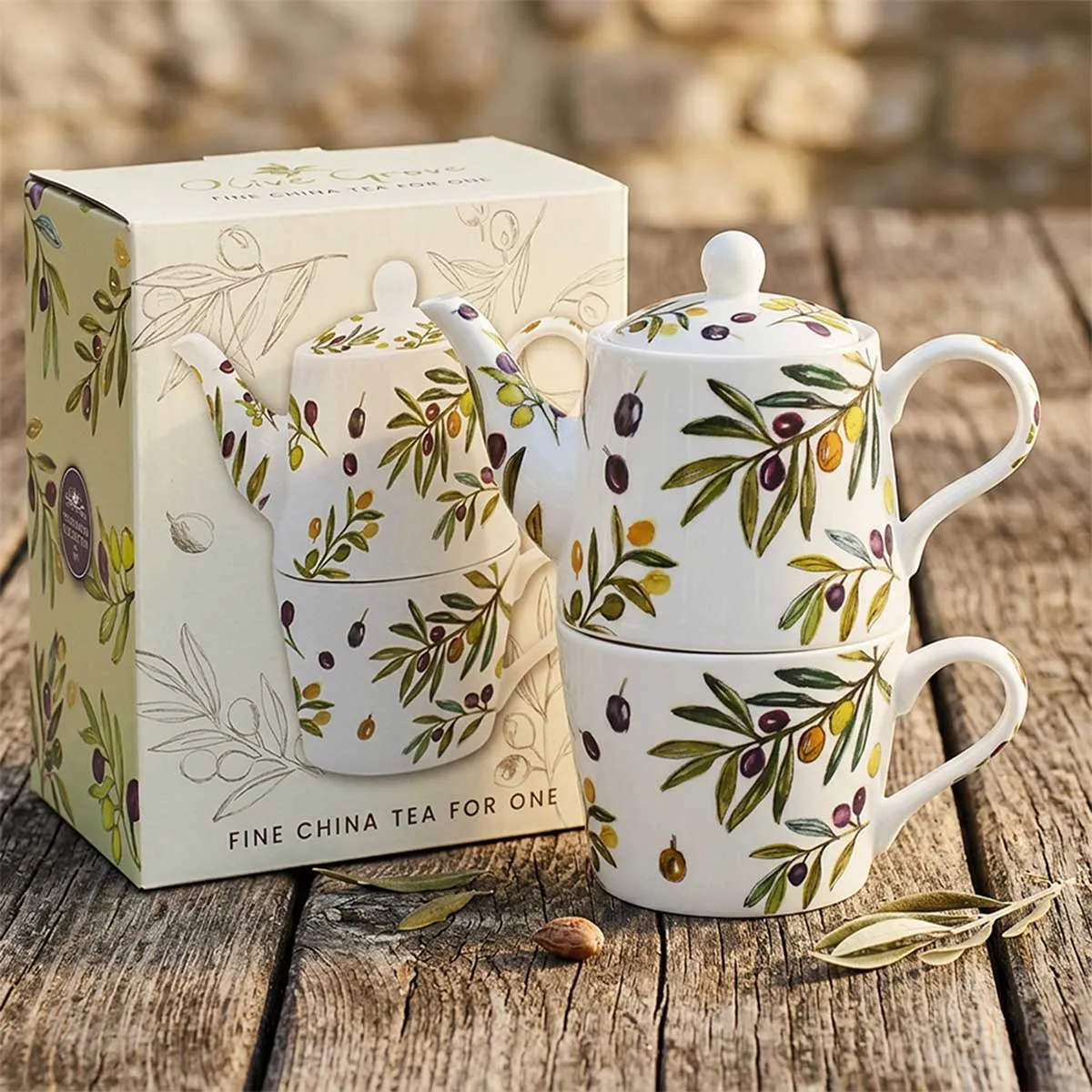 Set šolja i čajnik za jednu osobu OLIVE GROVE 