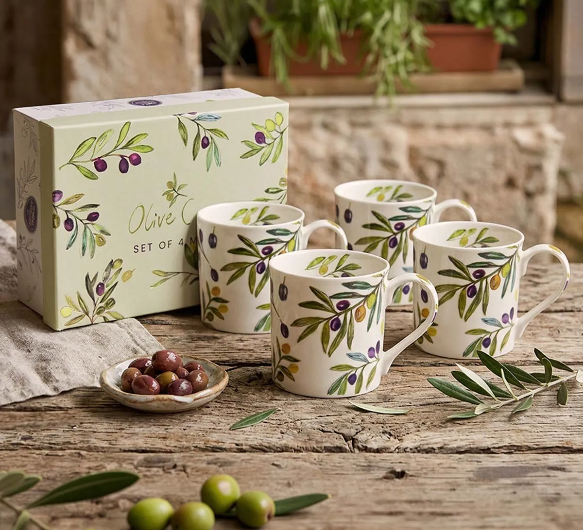 Set 4 šolje OLIVE GROVE