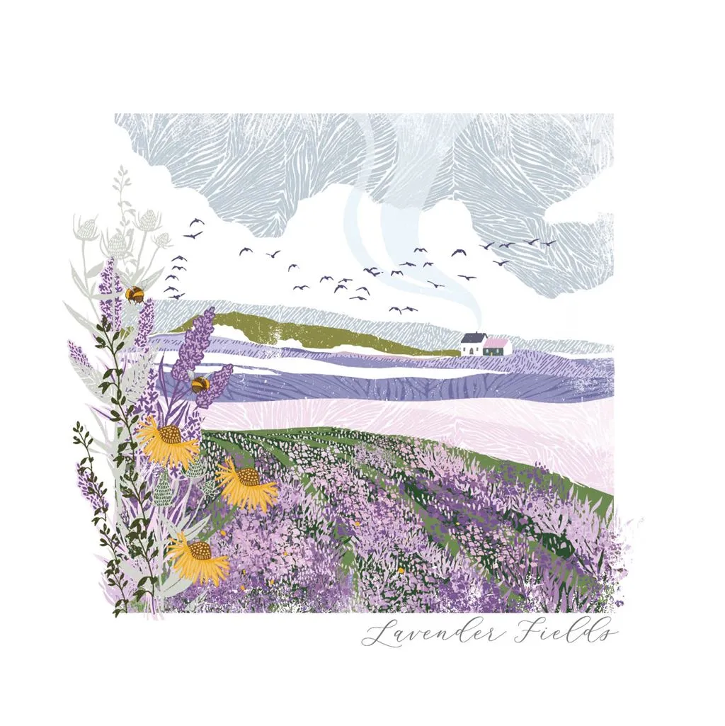 Čestitka LAVENDER FIELDS