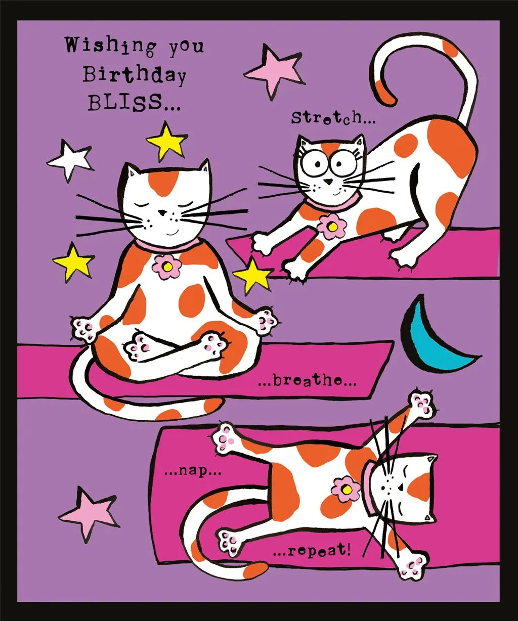Rođendanska čestitka YOGA CATS