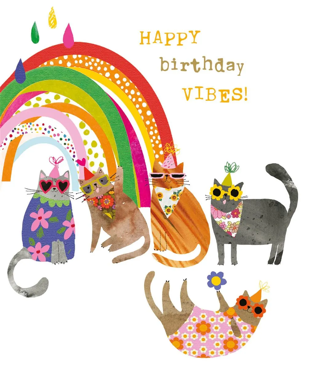 Rođendanska čestitka RAINBOW CATS