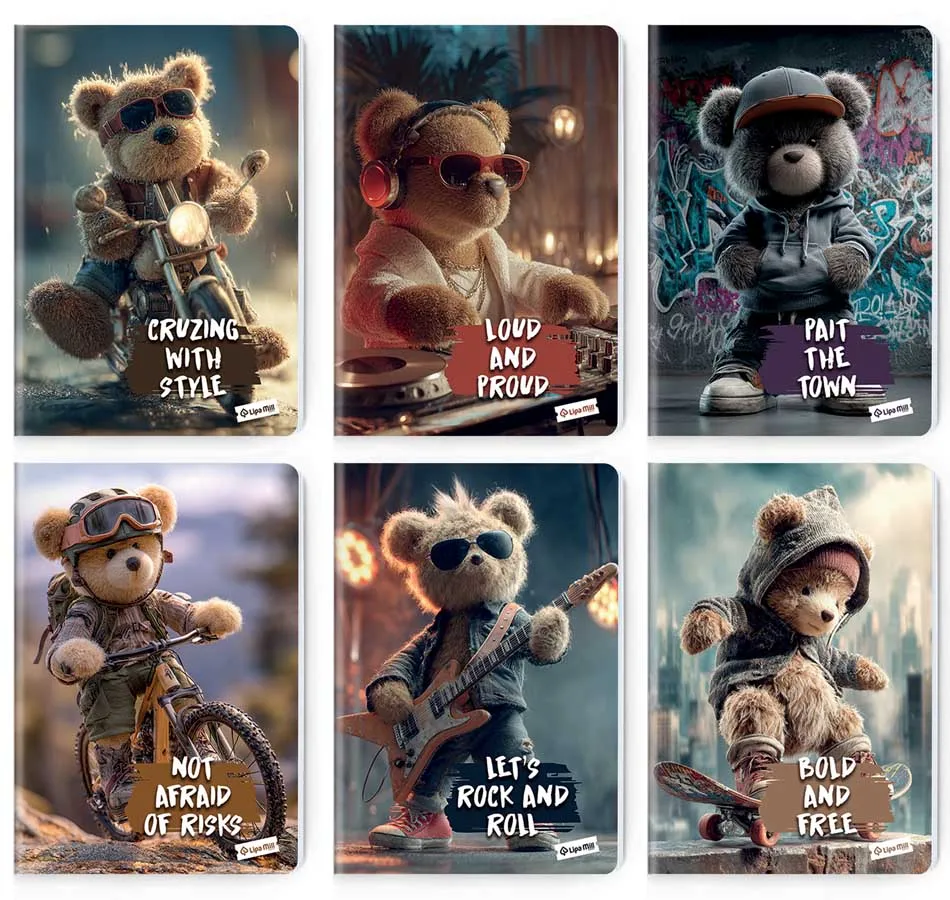 LIPA MILL sveska A4 kvadratići TEDDY BEAR 40l
