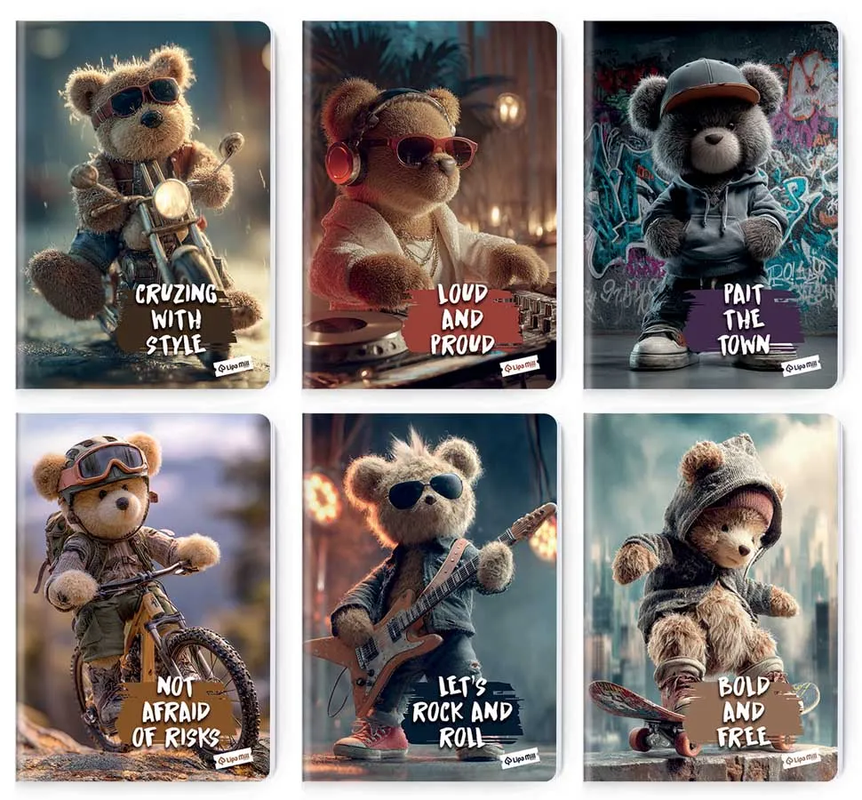 LIPA MILL sveska A4 linije TEDDY BEAR 40l 