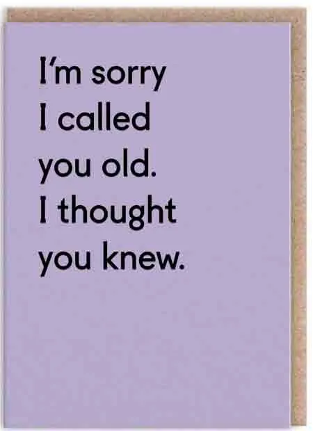 Čestitka I THOUGHT YOU KNEW 