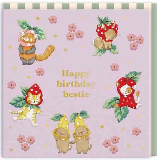 Čestitka HBD BESTIE MINI SQUARE 