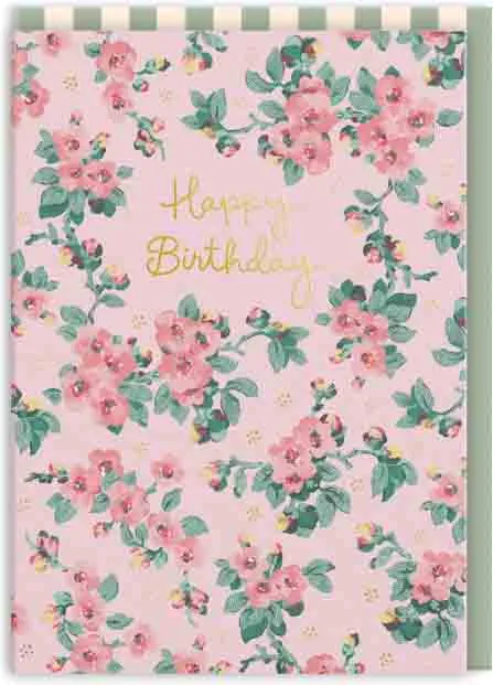 Čestitka HAPPY BIRTHDAY PINK BLOSSOM