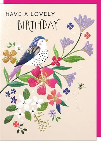 Rođendanska čestitka BLOSSOMING BLUEBIRD 