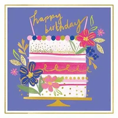 Čestitka FLORAL BIRTHDAY CAKE