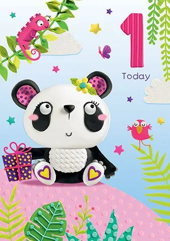 Rođendanska čestitka AGE 1 PRETTY PANDA 