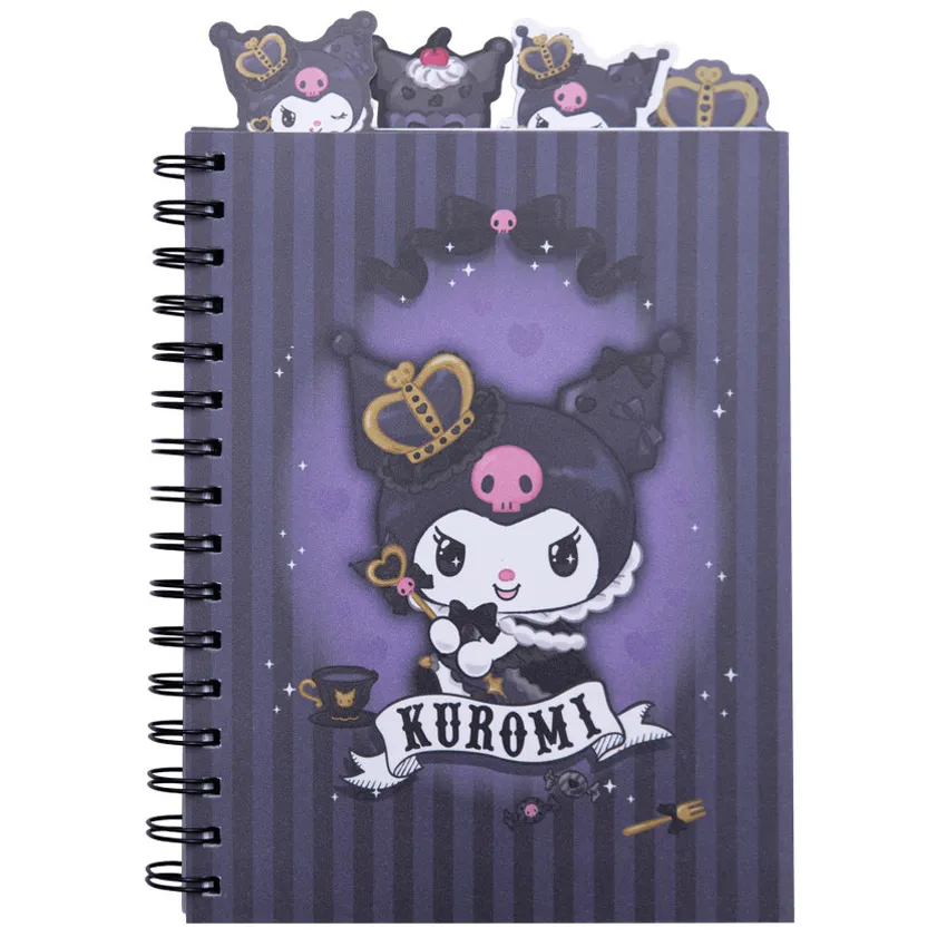 Notes sa spiralom A6 kvadrati KUROMI