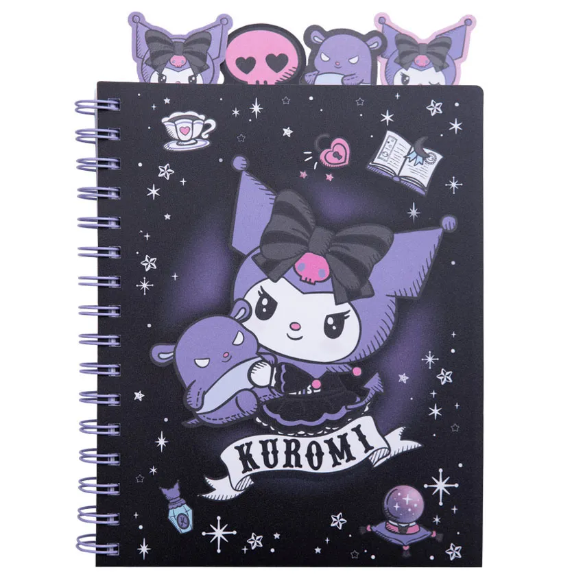 Notes sa spiralom A5 kvadrati KUROMI