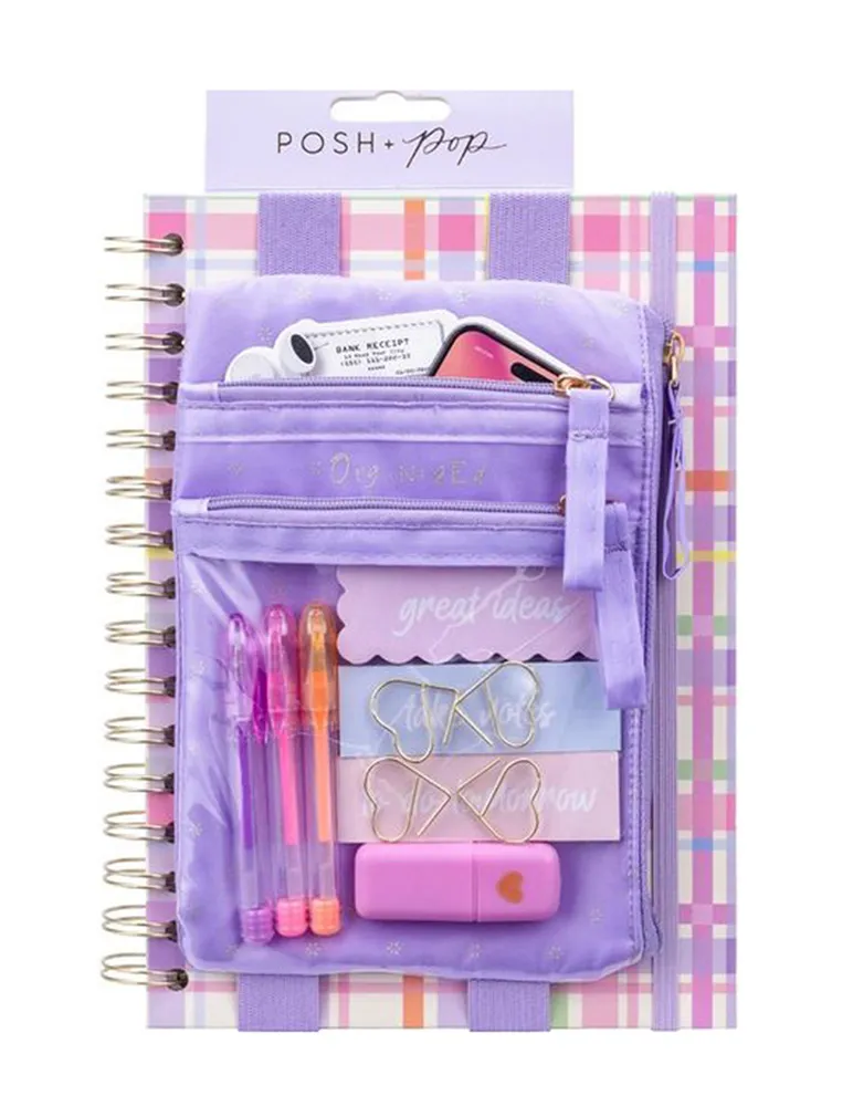 POSH POP set za pisanje sa notesom i priborom VIOLET